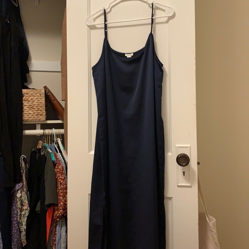 JCREW navy slip dress